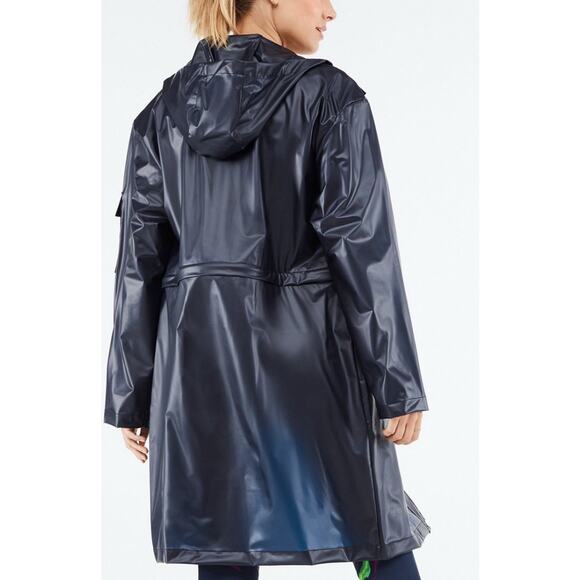 Fabletics Kenna Deep Navy Convertible Jacket Water Resistant Hood Pockets Sz 1X - Picture 8 of 11